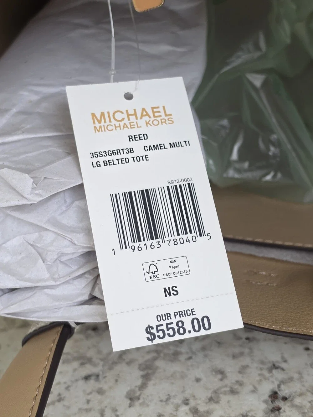 Michael Kors Reed Logo Large Belted Tote Bag